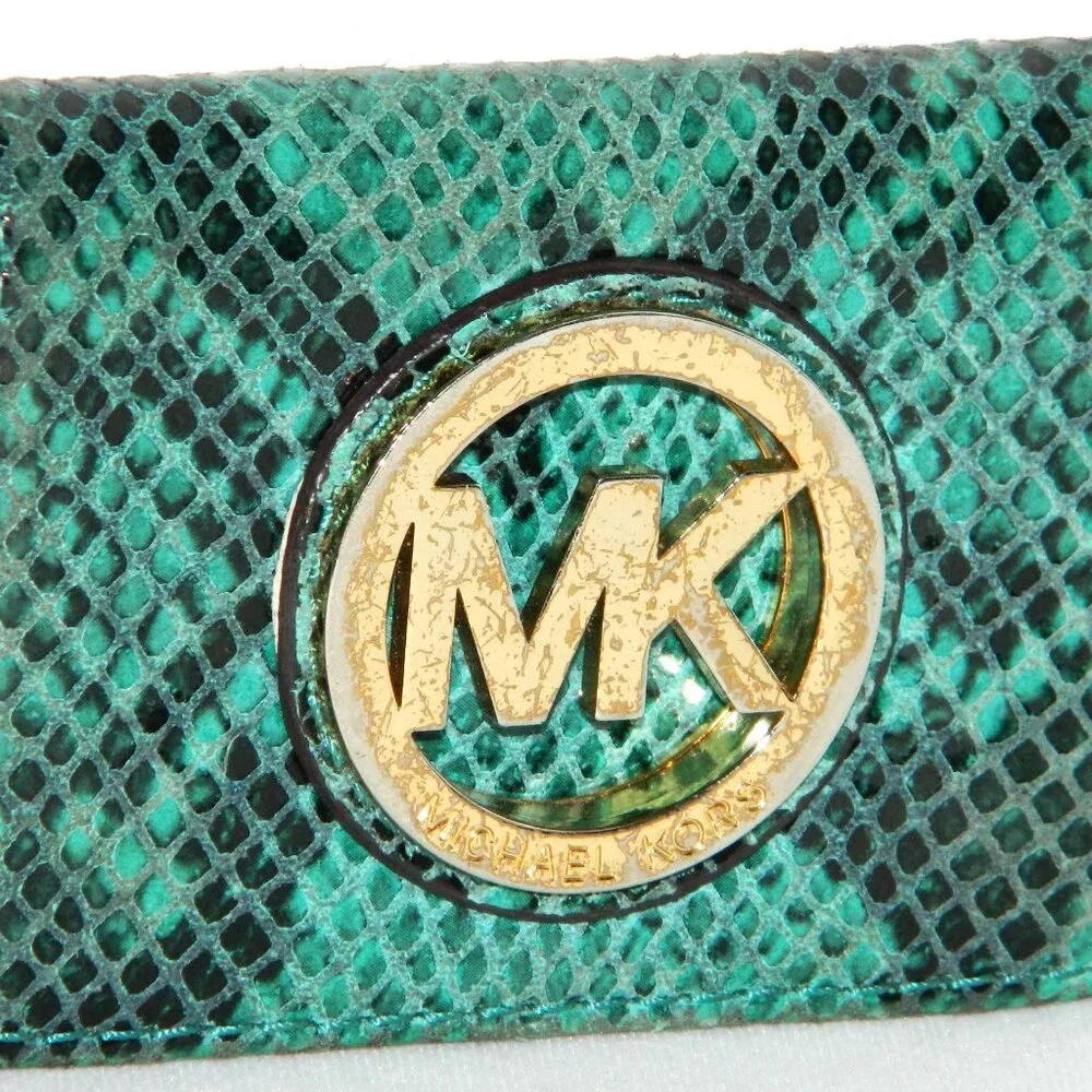 Michael Kors Python Embossed Card Case - Picture 3 of 7